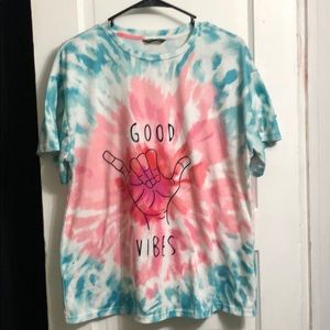 Good vibes tie dye shirt